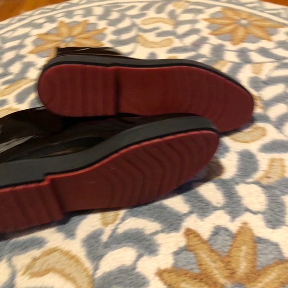 Zara Black Patent Ankle Boots with Zipper - Picture 7 of 8